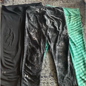 Three under armour leggings sold as one size small